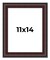 Photo Size Linear Brown Picture Frame - UV Acrylic, Foam Board Backing, Hanging Hardware